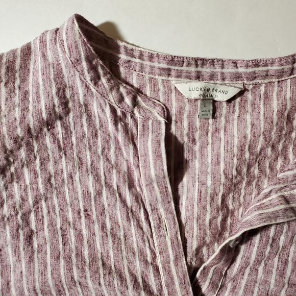 NWOT Lucky Brand Stripe Bell Sleeve Top - Picture 4 of 6